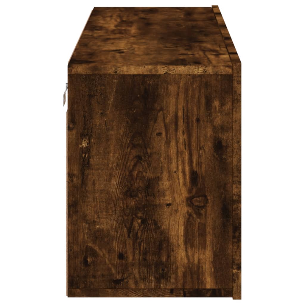 vidaXL Szafka pod telewizor, ścienna, przydymiony dąb, 100x30x41 cm