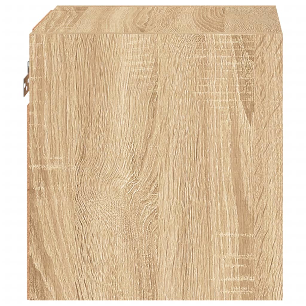vidaXL Ścienne szafki TV z LED, 2 szt., dąb sonoma, 30x28,5x30 cm