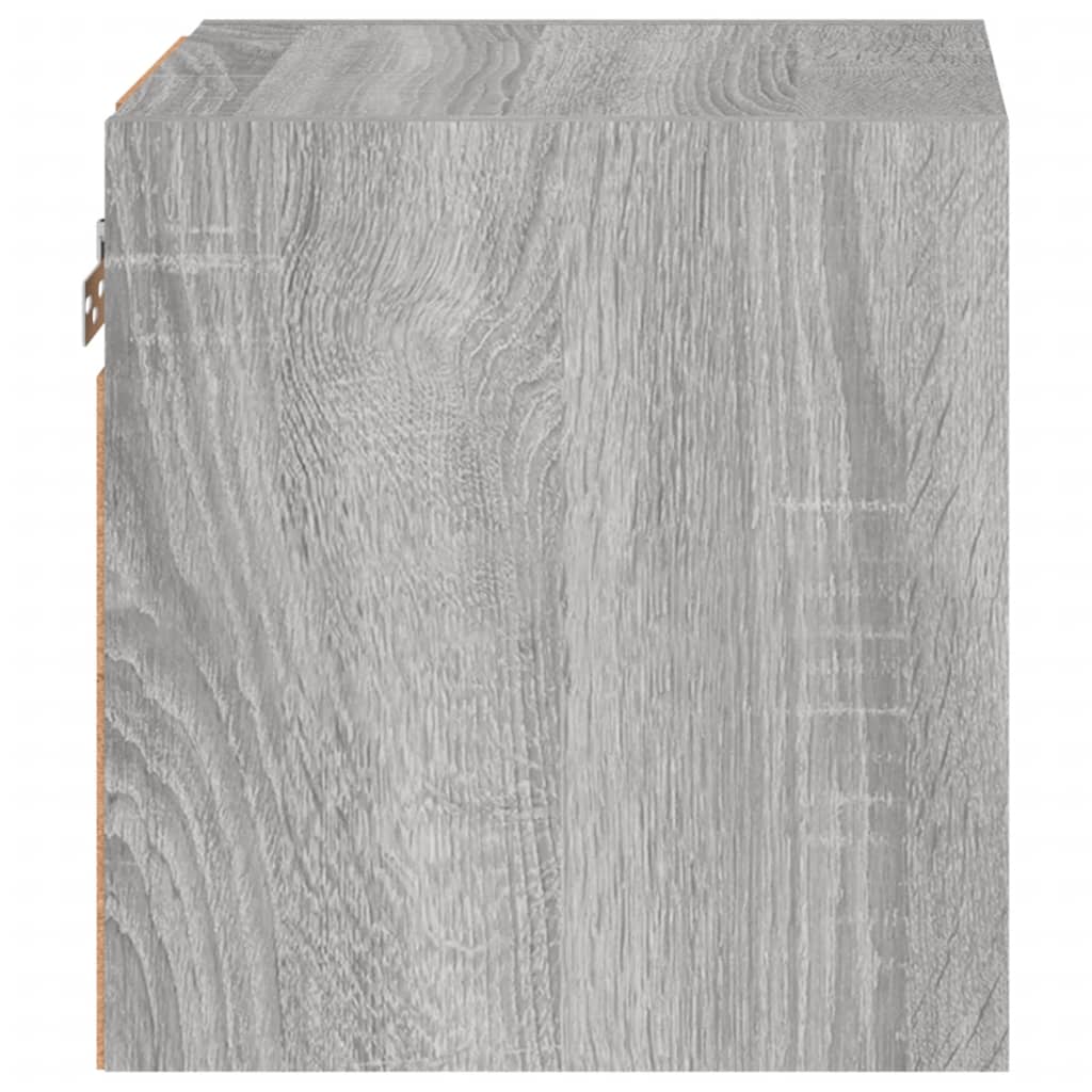 vidaXL Ścienna szafka TV z LED, szary dąb sonoma, 30x28,5x30 cm