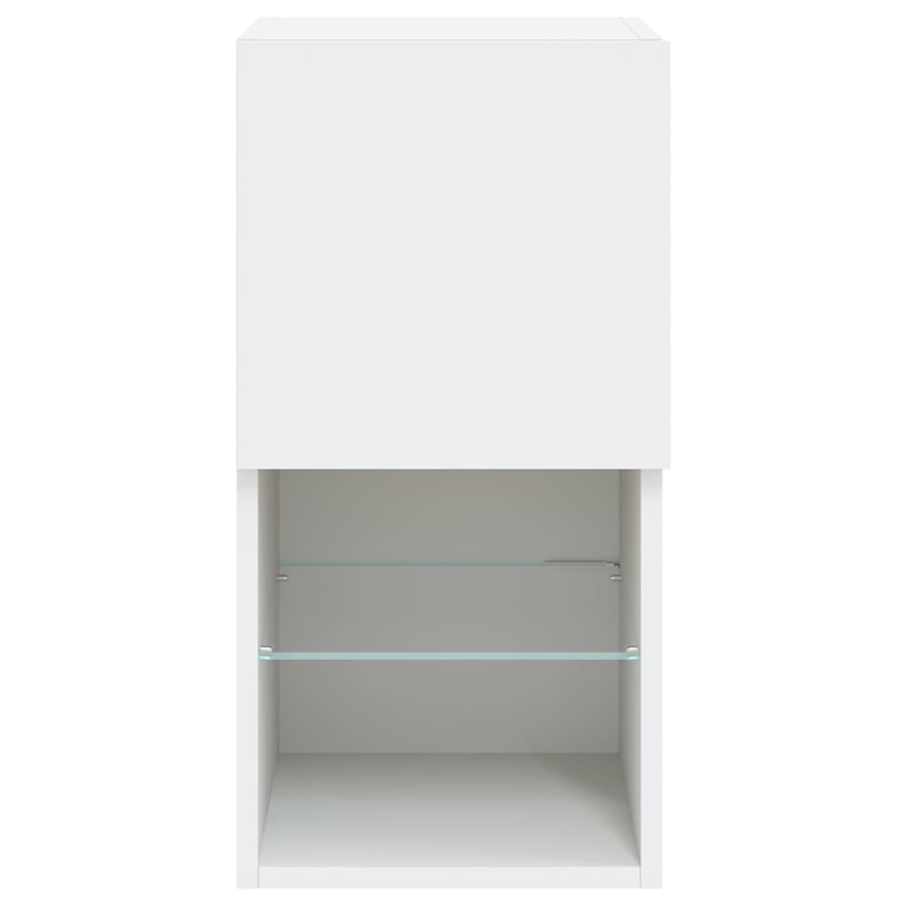 vidaXL Szafki pod telewizor, z LED, 2 szt., białe, 30,5x30x60 cm