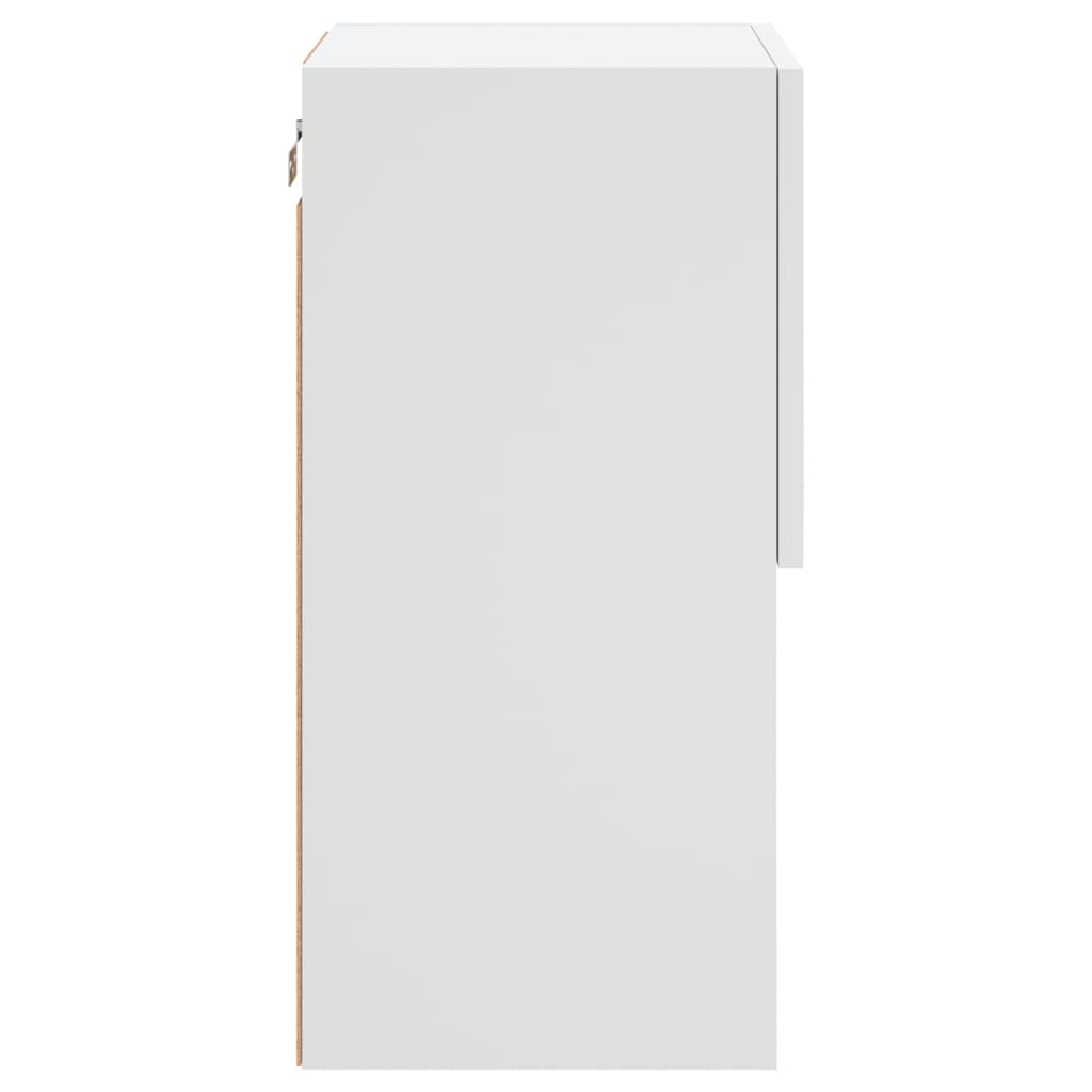 vidaXL Szafki pod telewizor, z LED, 2 szt., białe, 30,5x30x60 cm
