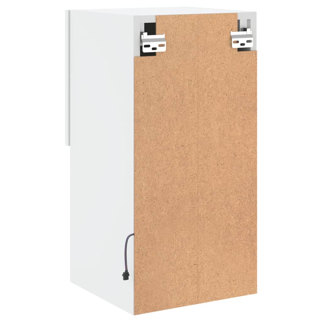 vidaXL Szafki pod telewizor, z LED, 2 szt., białe, 30,5x30x60 cm