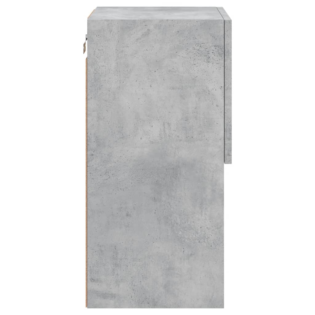 vidaXL Szafki TV, z LED, 2 szt., szarość betonu, 30,5x30x60 cm