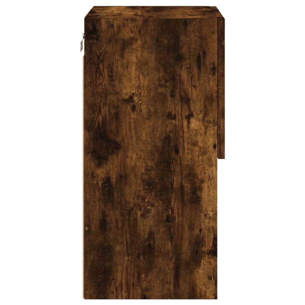 vidaXL Szafki TV, z LED, 2 szt., przydymiony dąb, 30,5x30x60 cm