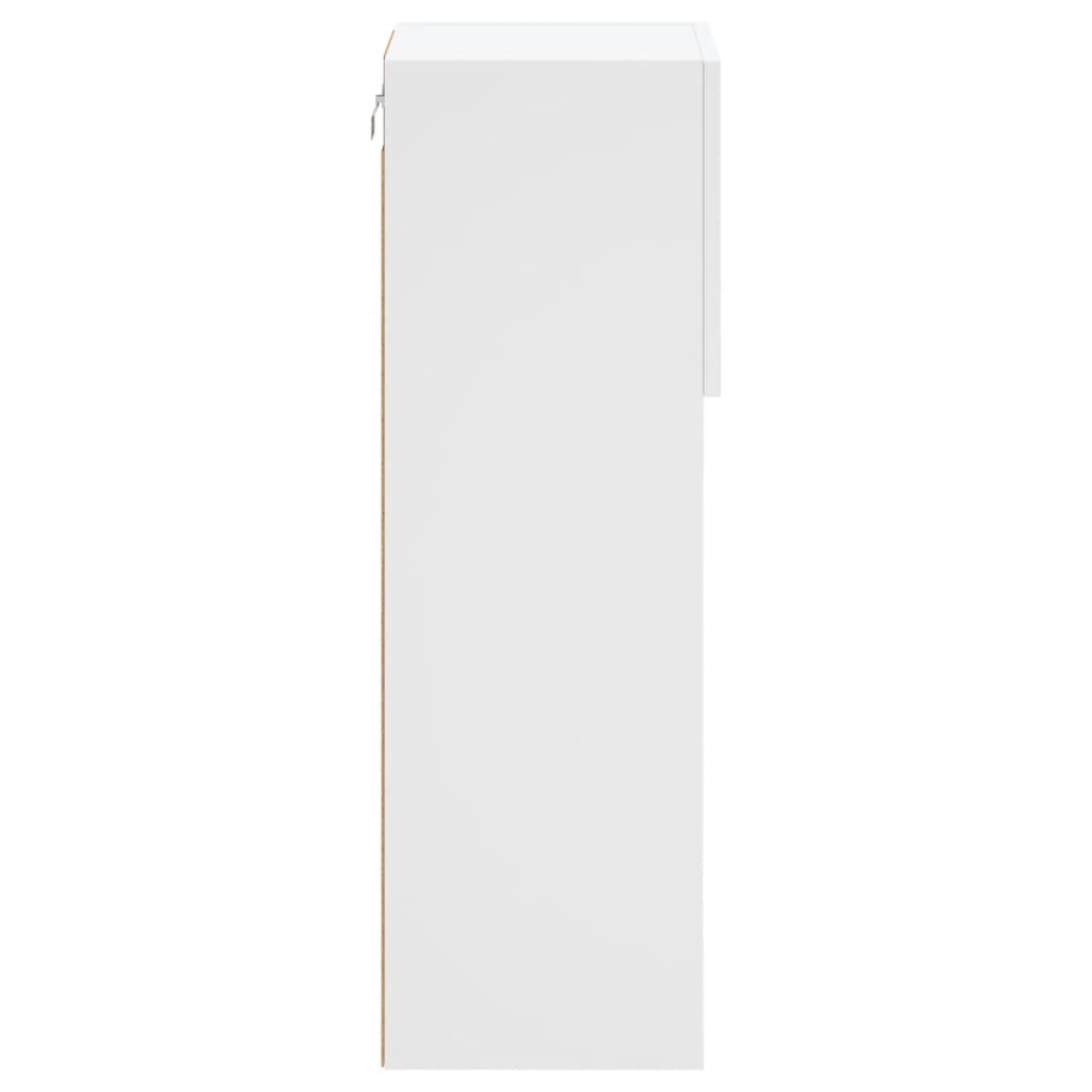 vidaXL Szafka TV, z LED, biała, 30,5x30x90 cm