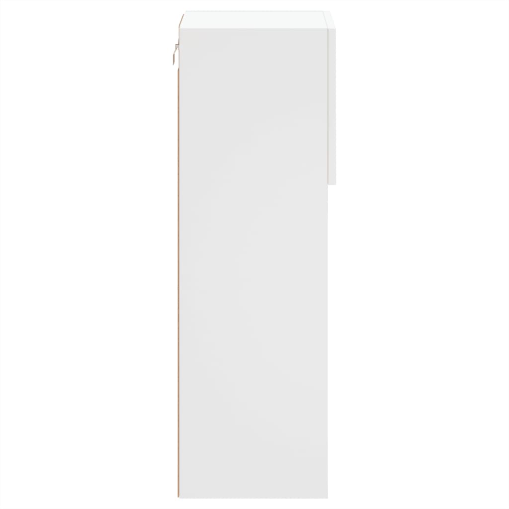 vidaXL Szafki TV, z LED, 2 szt., białe, 30,5x30x90 cm
