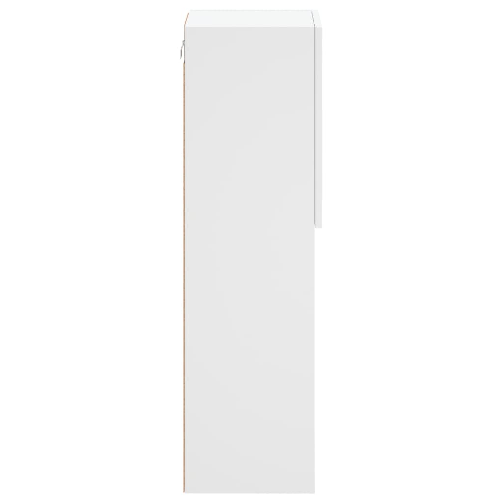 vidaXL Szafki TV, z LED, 2 szt., białe, 30,5x30x102 cm