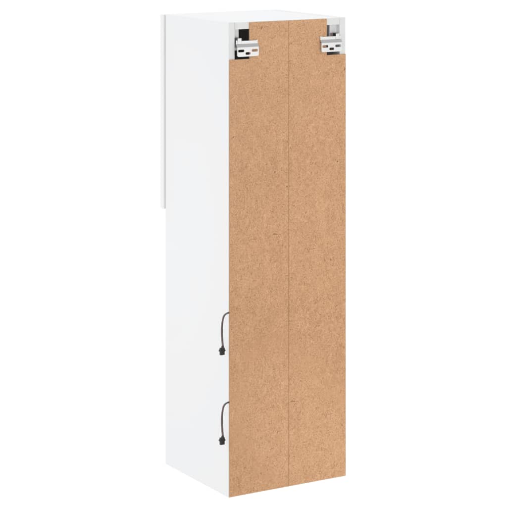 vidaXL Szafki TV, z LED, 2 szt., białe, 30,5x30x102 cm
