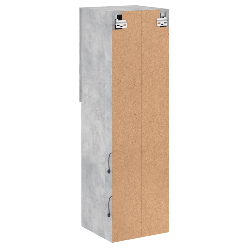 vidaXL Szafka TV z LED, szarość betonu, 30,5x30x102 cm