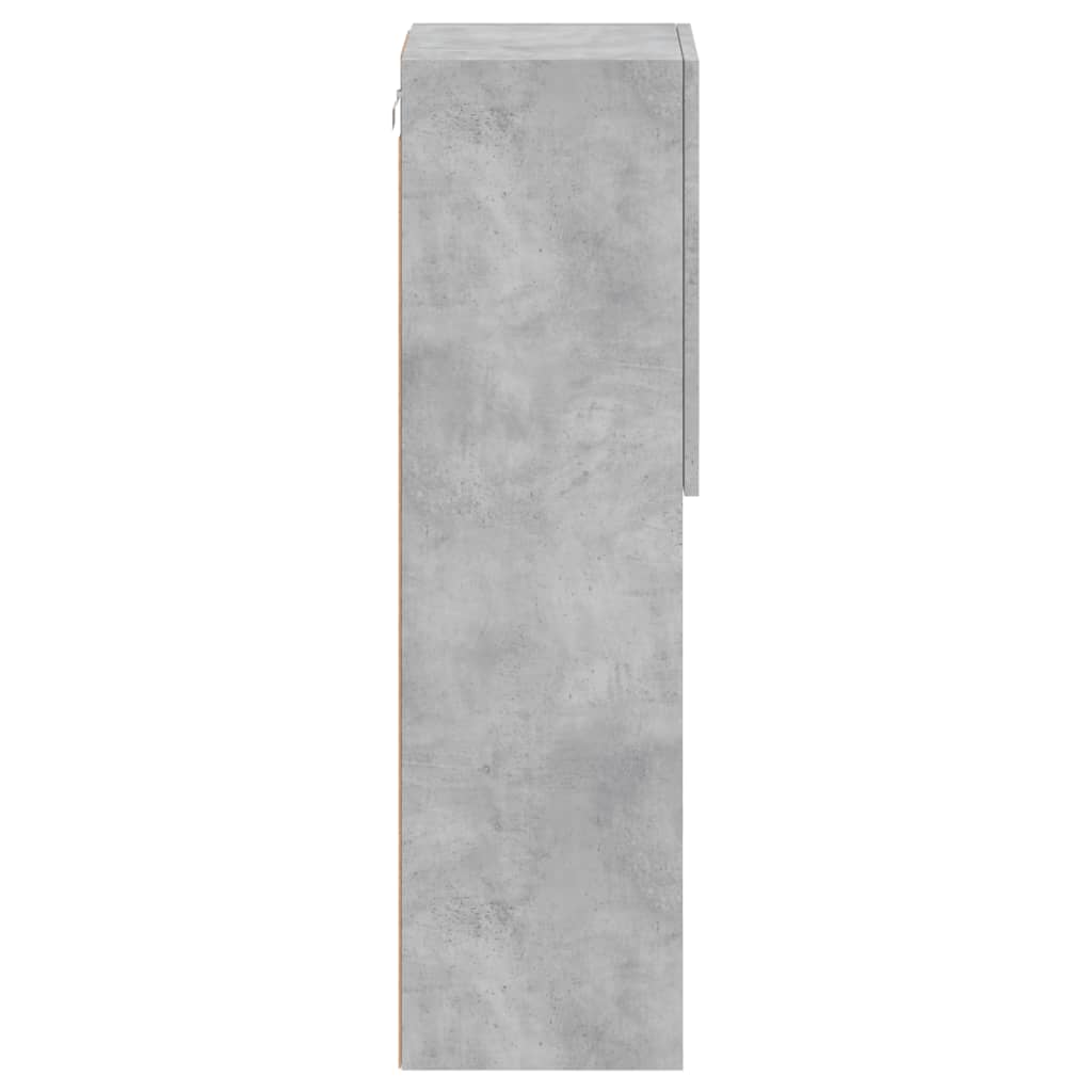 vidaXL Szafki TV, z LED, 2 szt., szarość betonu, 30,5x30x102 cm