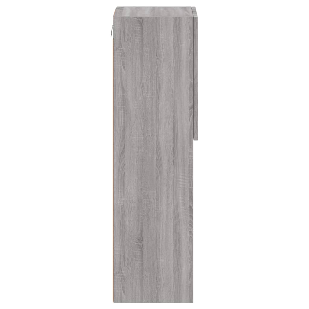 vidaXL Szafka TV z LED, szary dąb sonoma, 30,5x30x102 cm