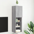 vidaXL Szafka TV z LED, szary dąb sonoma, 30,5x30x102 cm