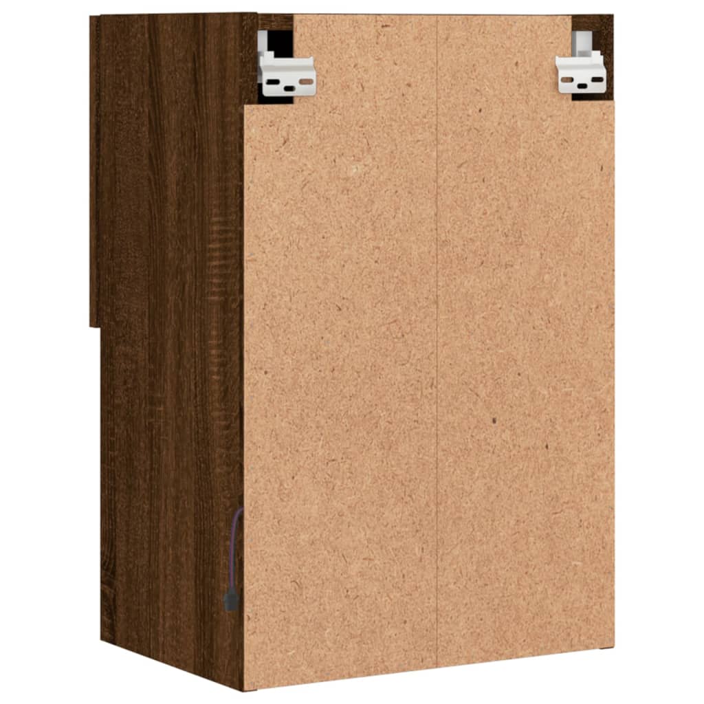 vidaXL Szafka TV z LED, brązowy dąb, 40,5x30x60 cm
