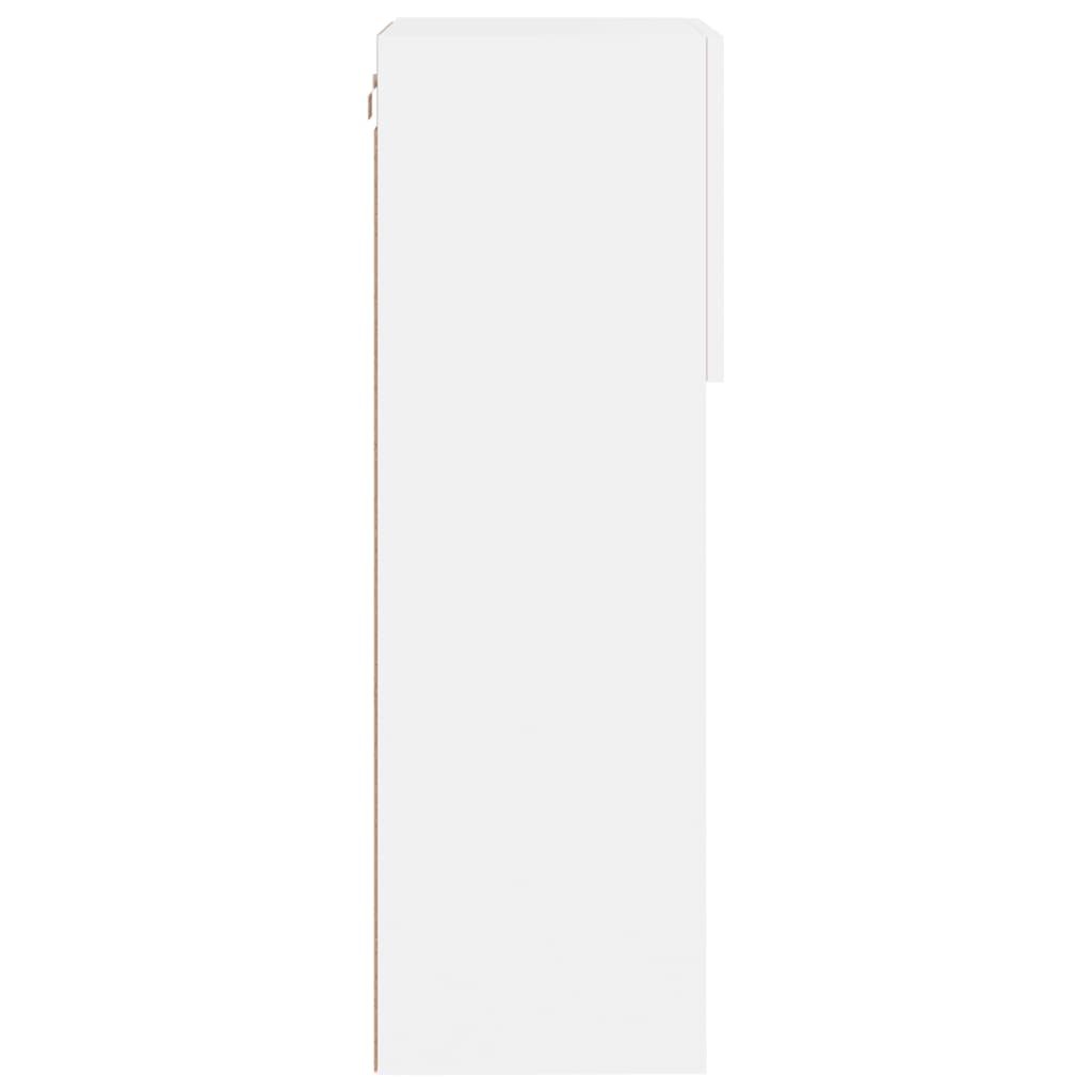 vidaXL Szafki TV, z LED, 2 szt., białe, 40,5x30x90 cm