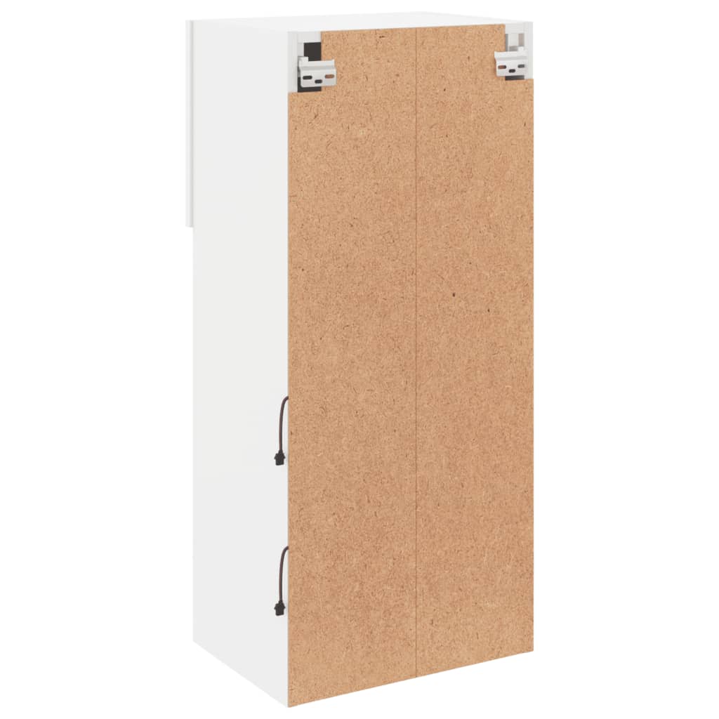 vidaXL Szafki TV, z LED, 2 szt., białe, 40,5x30x90 cm