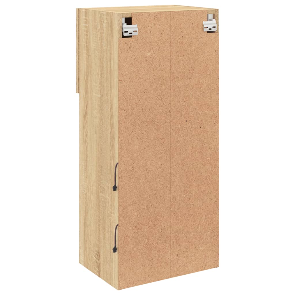 vidaXL Szafki TV, z LED, 2 szt., dąb sonoma, 40,5x30x90 cm