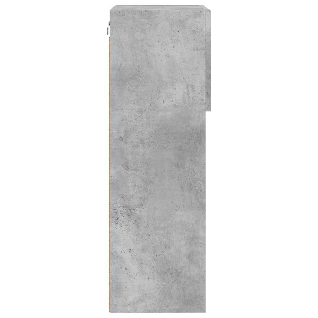 vidaXL Szafka TV z LED, szarość betonu, 40,5x30x90 cm