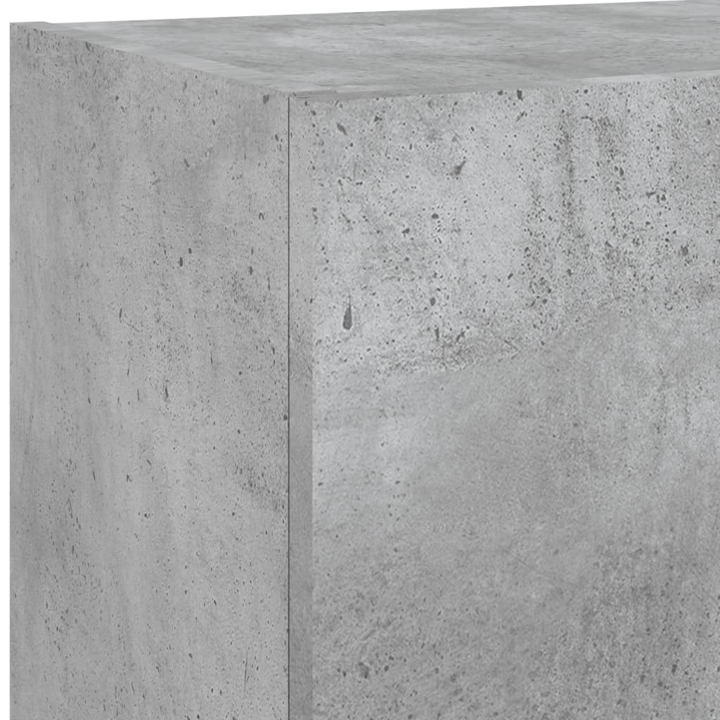 vidaXL Szafka TV z LED, szarość betonu, 40,5x30x90 cm