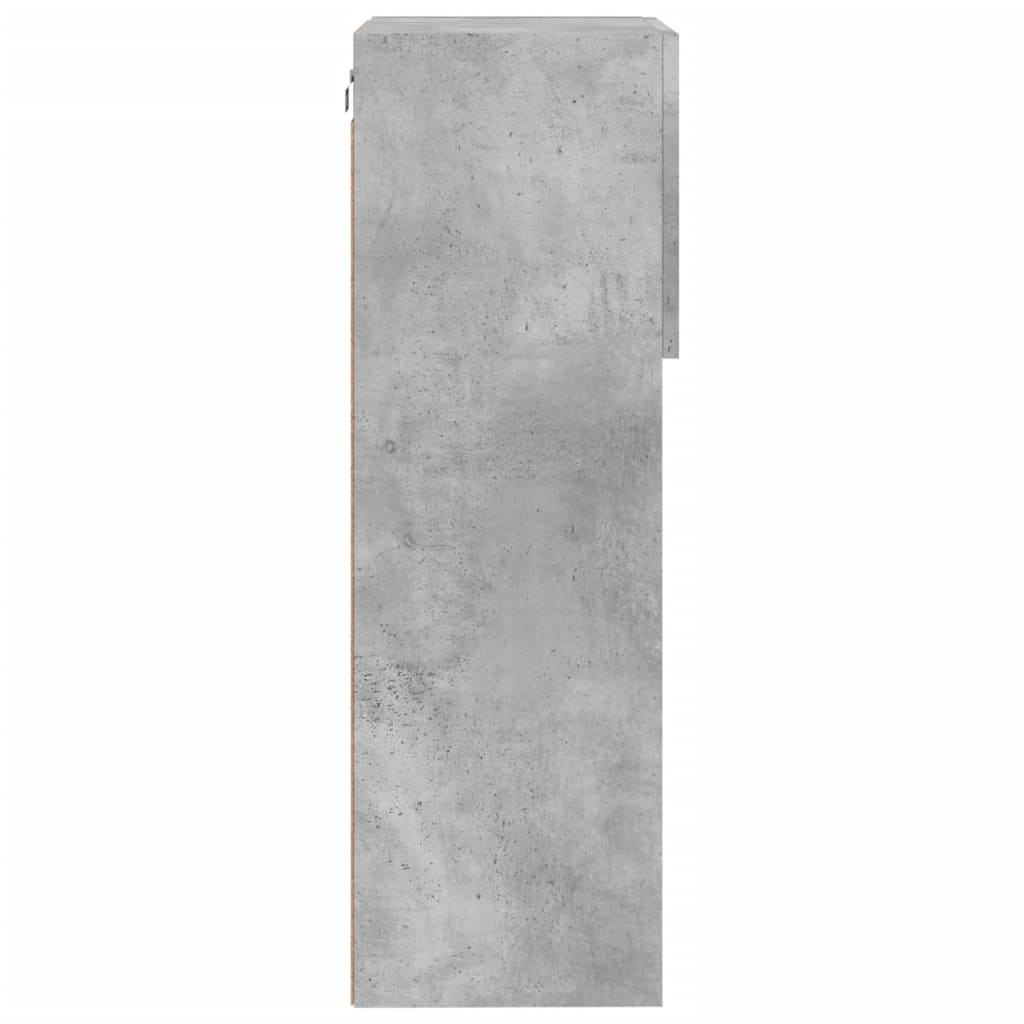 vidaXL Szafki TV, z LED, 2 szt., szarość betonu, 40,5x30x90 cm
