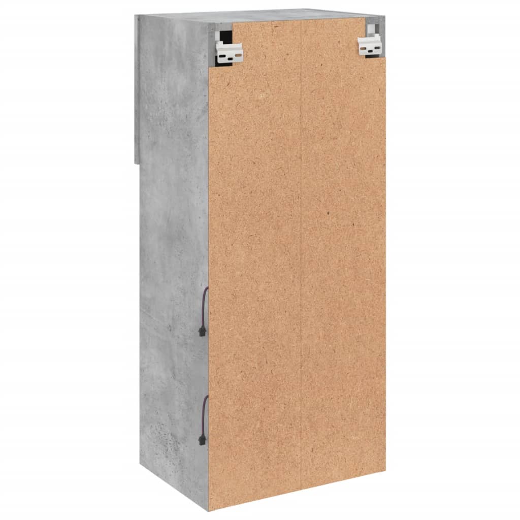 vidaXL Szafki TV, z LED, 2 szt., szarość betonu, 40,5x30x90 cm