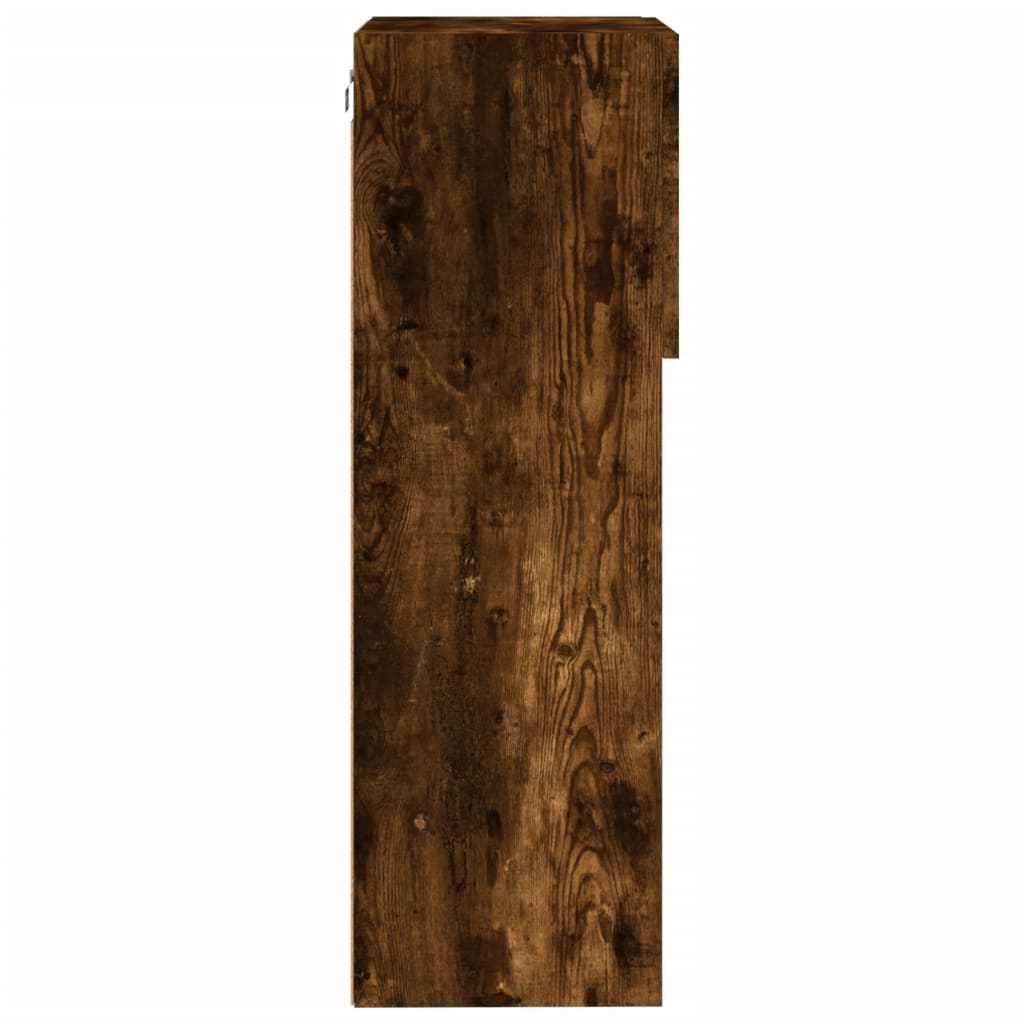 vidaXL Szafki TV, z LED, 2 szt., przydymiony dąb, 40,5x30x90 cm
