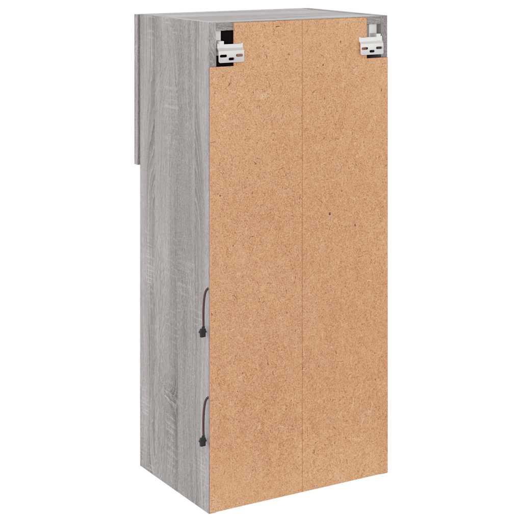vidaXL Szafka TV z LED, szary dąb sonoma, 40,5x30x90 cm