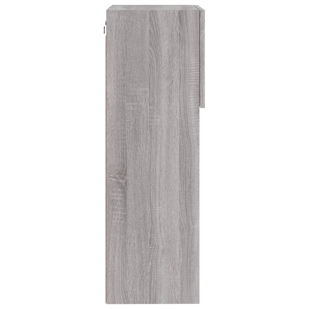 vidaXL Szafki TV, z LED, 2 szt., szary dąb sonoma, 40,5x30x90 cm