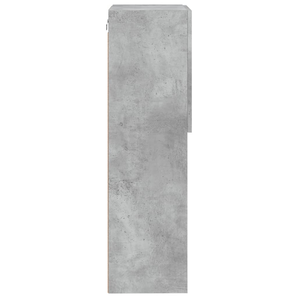vidaXL Szafka TV z LED, szarość betonu, 40,5x30x102 cm