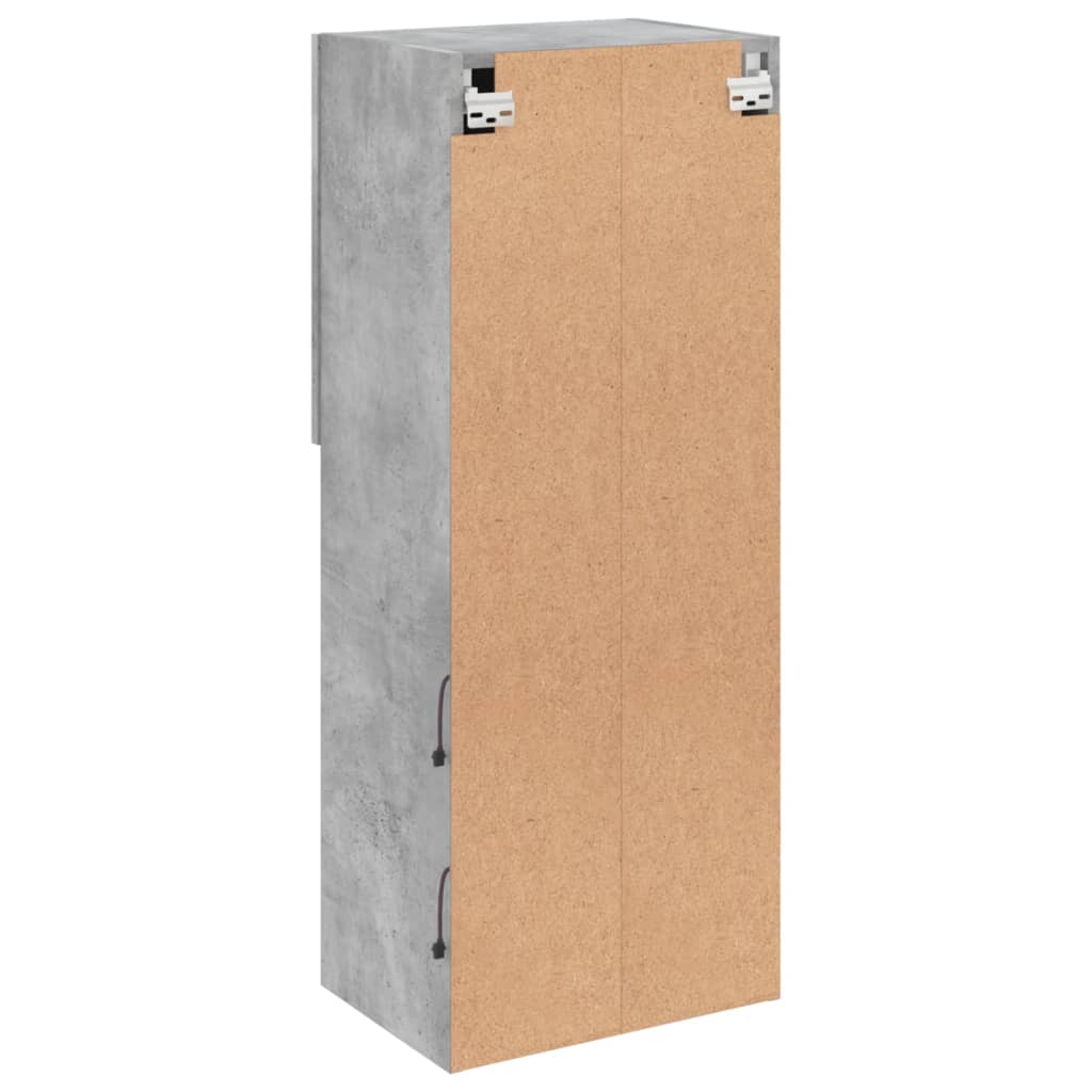 vidaXL Szafka TV z LED, szarość betonu, 40,5x30x102 cm