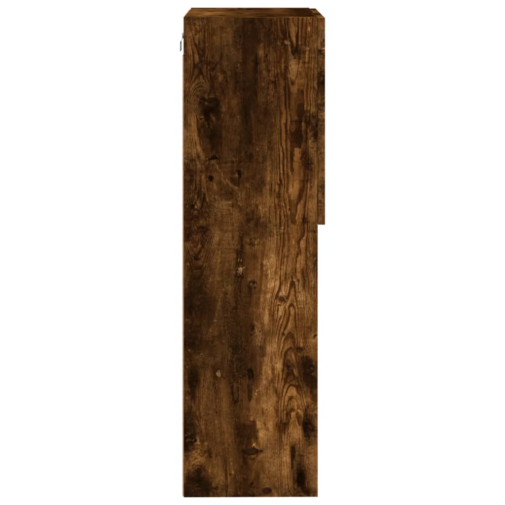 vidaXL Szafka TV z LED, przydymiony dąb, 40,5x30x102 cm