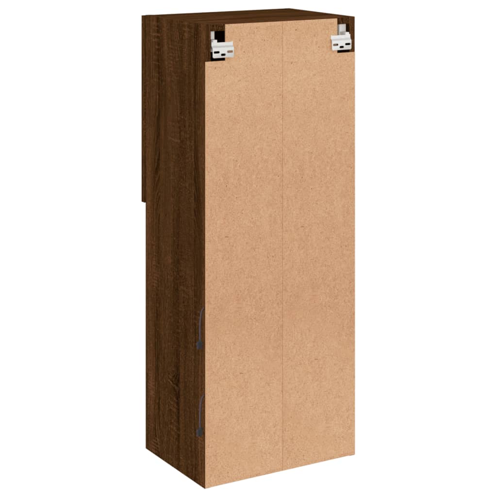 vidaXL Szafka TV z LED, brązowy dąb, 40,5x30x102 cm