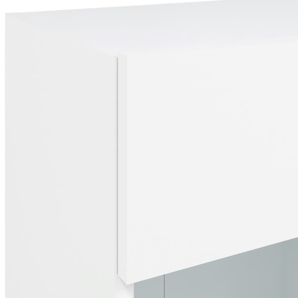 vidaXL Ścienna szafka TV z LED, biała, 40x30x60,5 cm