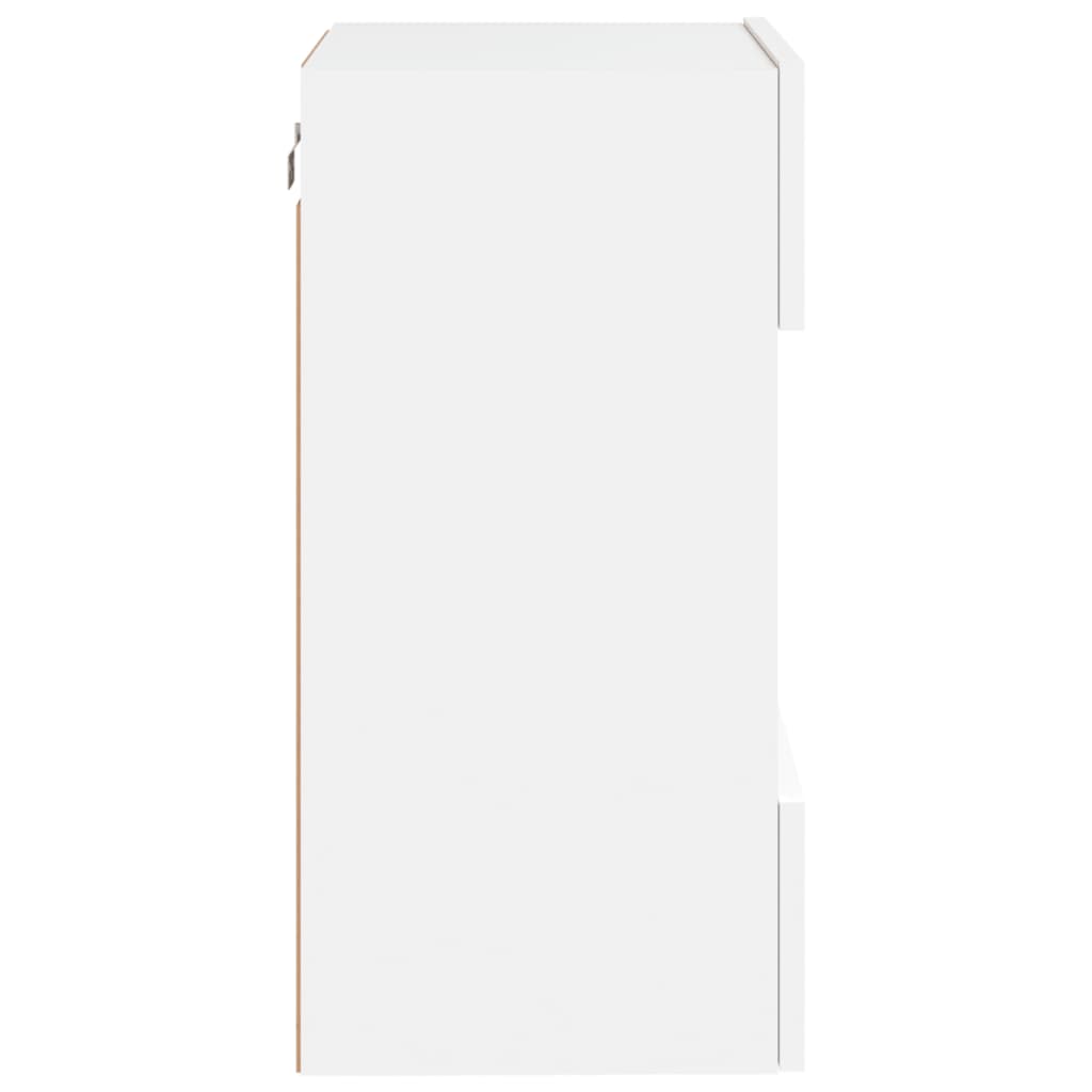 vidaXL Ścienna szafka TV z LED, biała, 40x30x60,5 cm