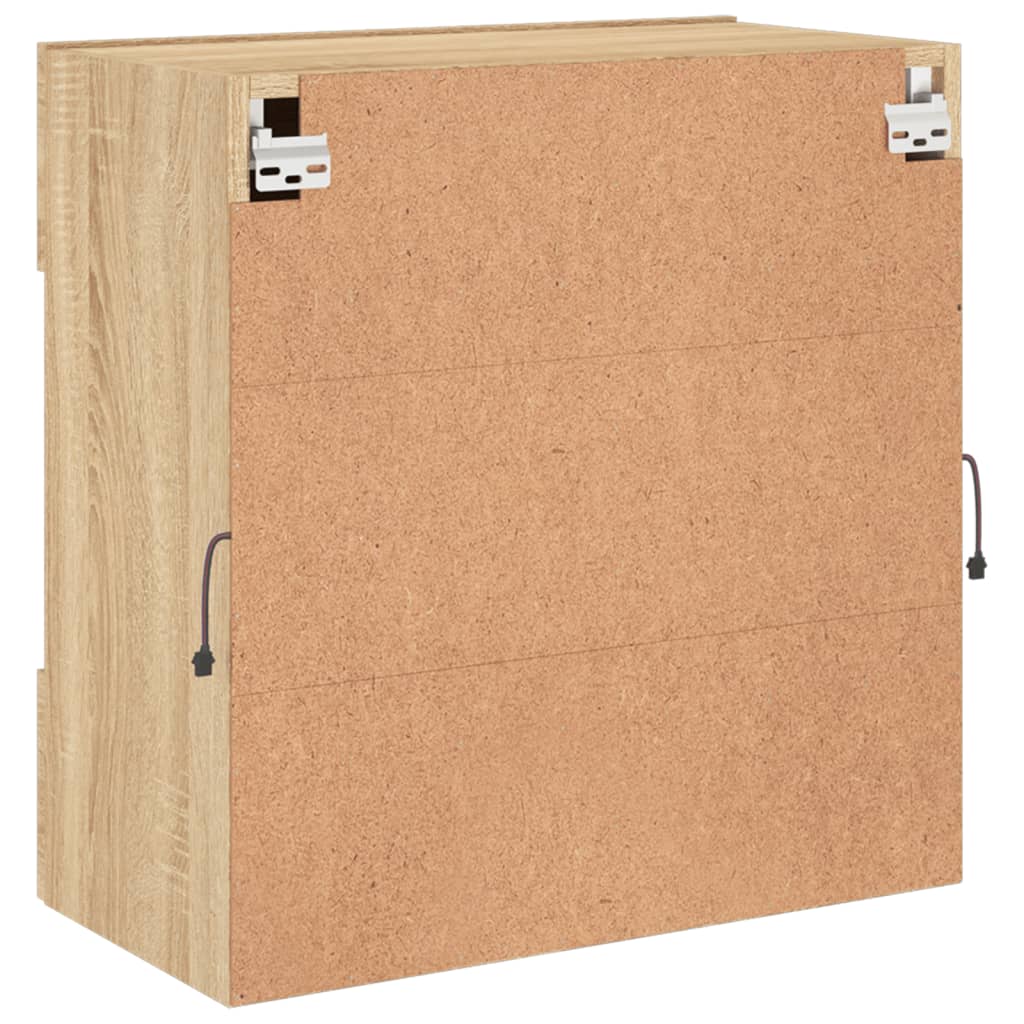 vidaXL Ścienna szafka TV z LED, dąb sonoma, 58,5x30x60,5 cm