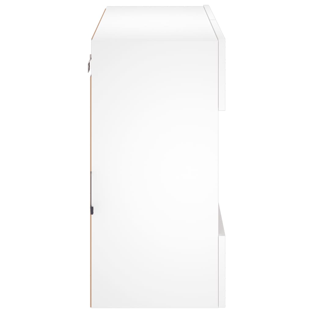 vidaXL Ścienna szafka TV z LED, biała, 78,5x30x60,5 cm