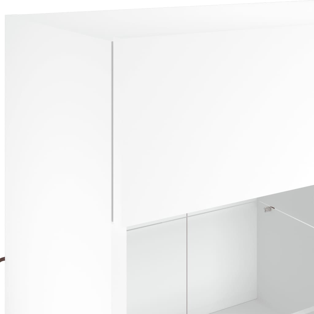 vidaXL Ścienna szafka TV z LED, biała, 78,5x30x60,5 cm