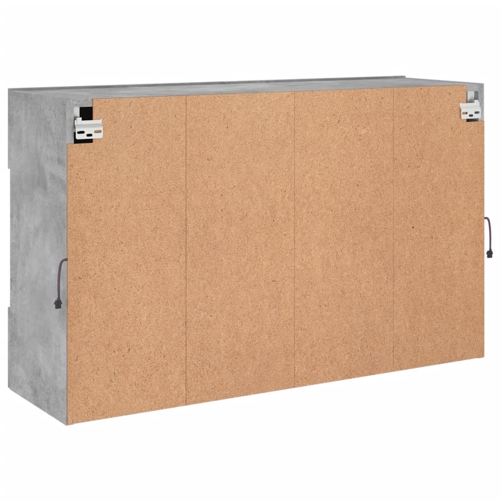 vidaXL Ścienna szafka TV z LED, szarość betonu, 98,5x30x60,5 cm