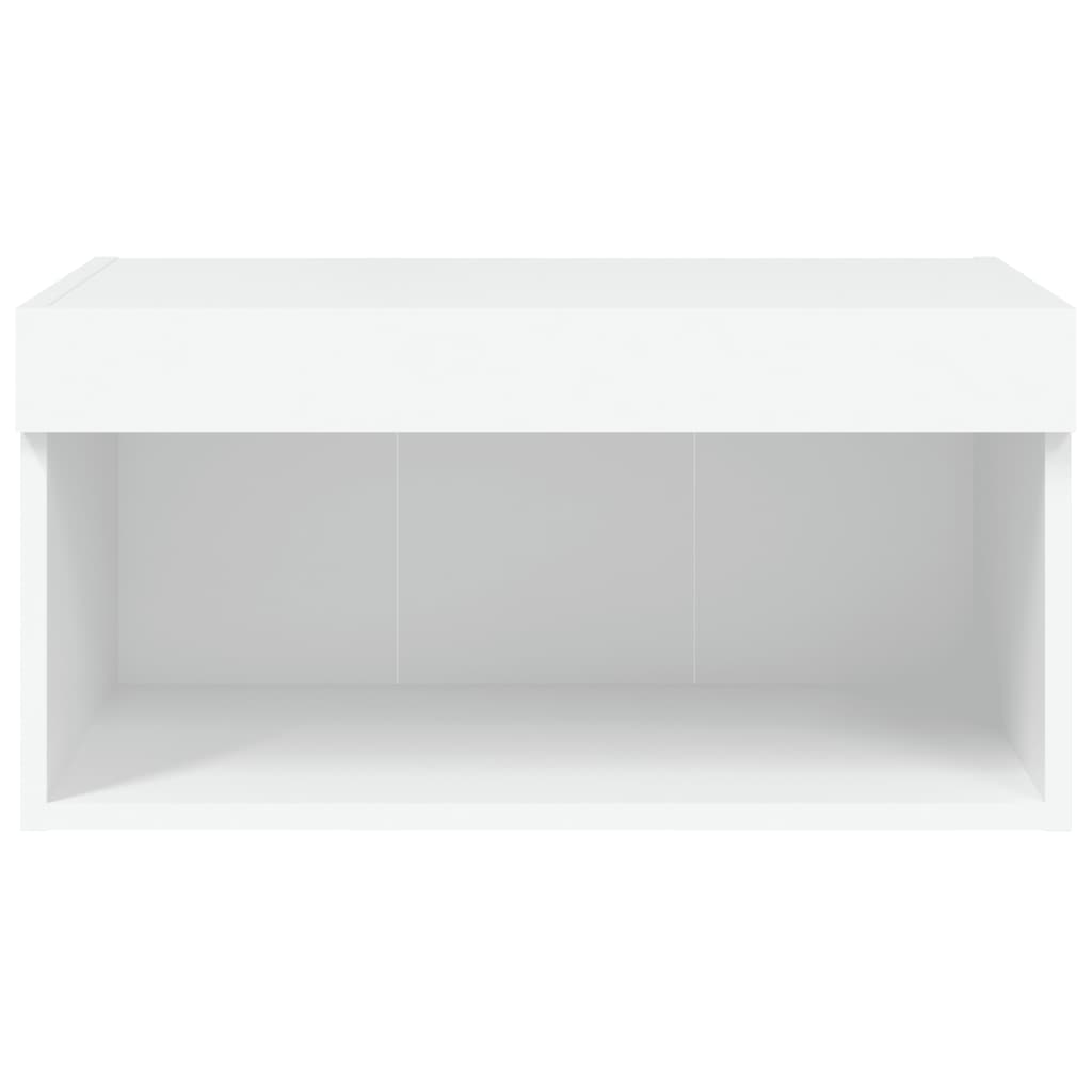 vidaXL Szafka pod TV, z oświetleniem LED, biała, 60x30x30 cm