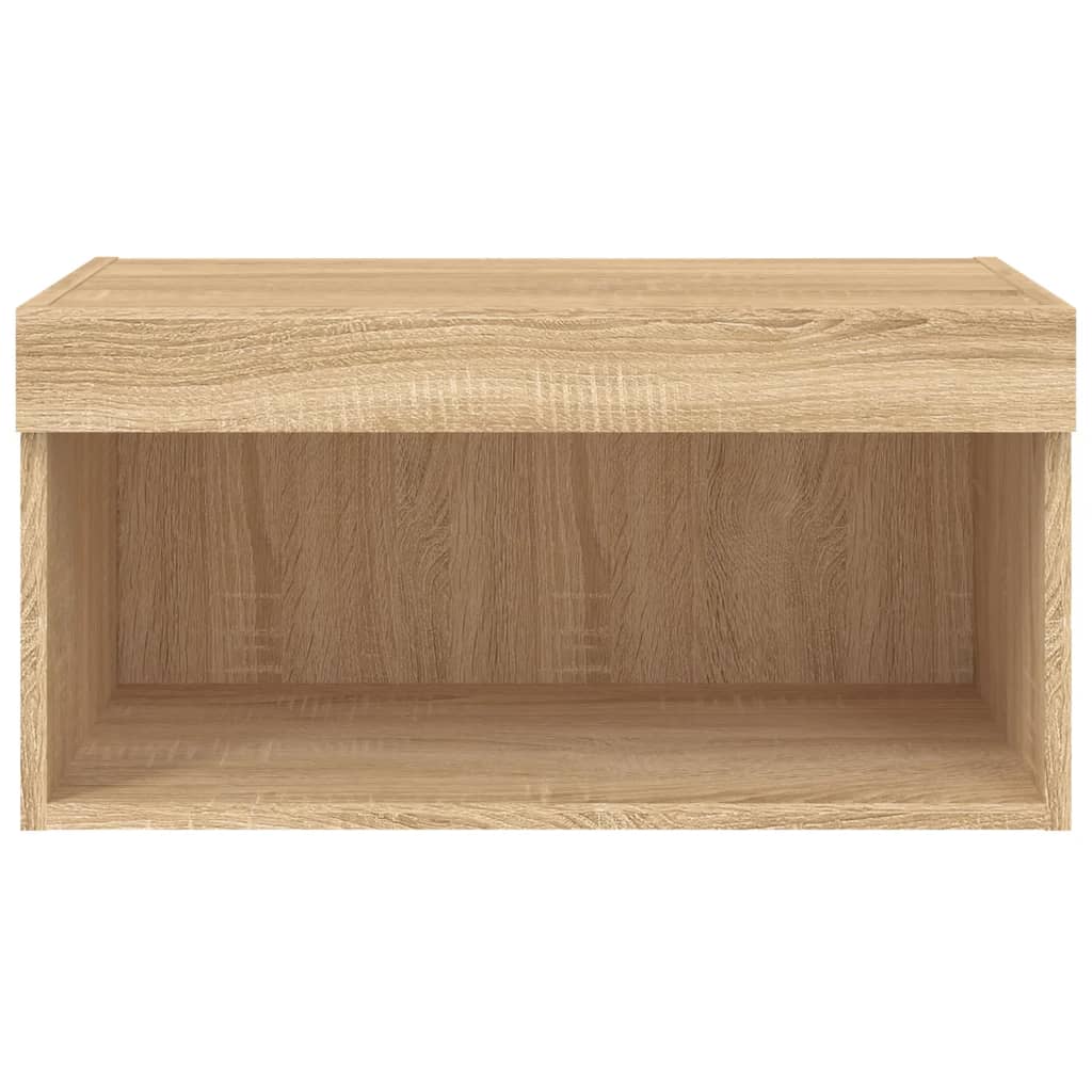 vidaXL Szafka pod TV, z oświetleniem LED, dąb sonoma, 60x30x30 cm