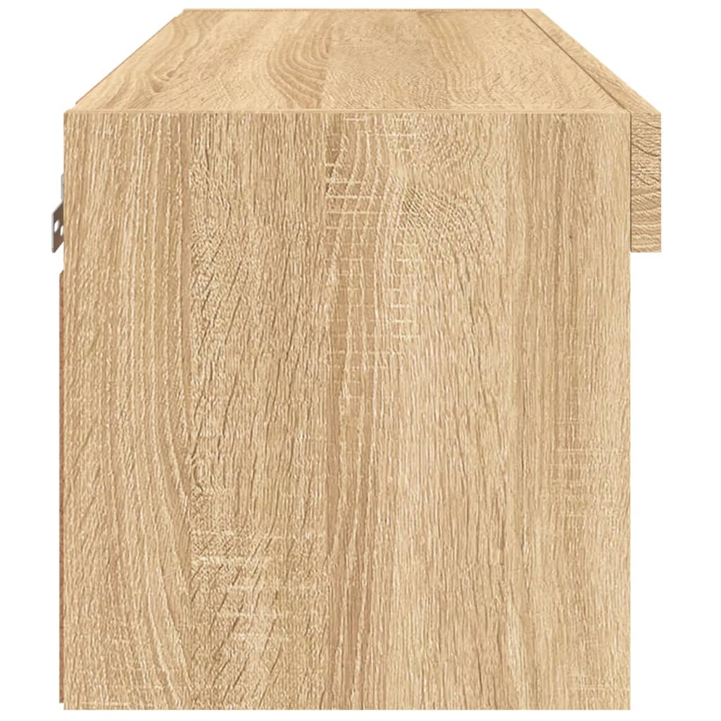 vidaXL Szafka pod TV, z oświetleniem LED, dąb sonoma, 60x30x30 cm