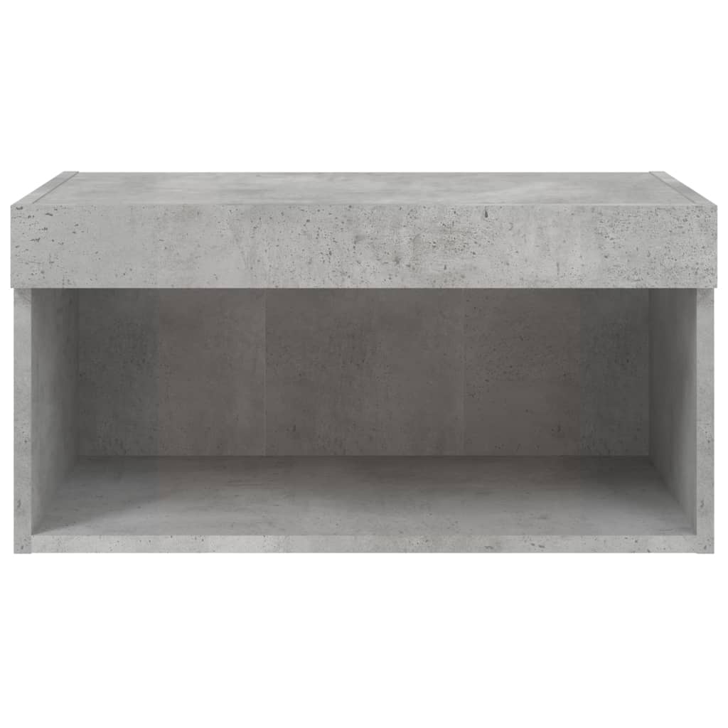 vidaXL Szafka pod TV, z oświetleniem LED, szarość betonu, 60x30x30 cm