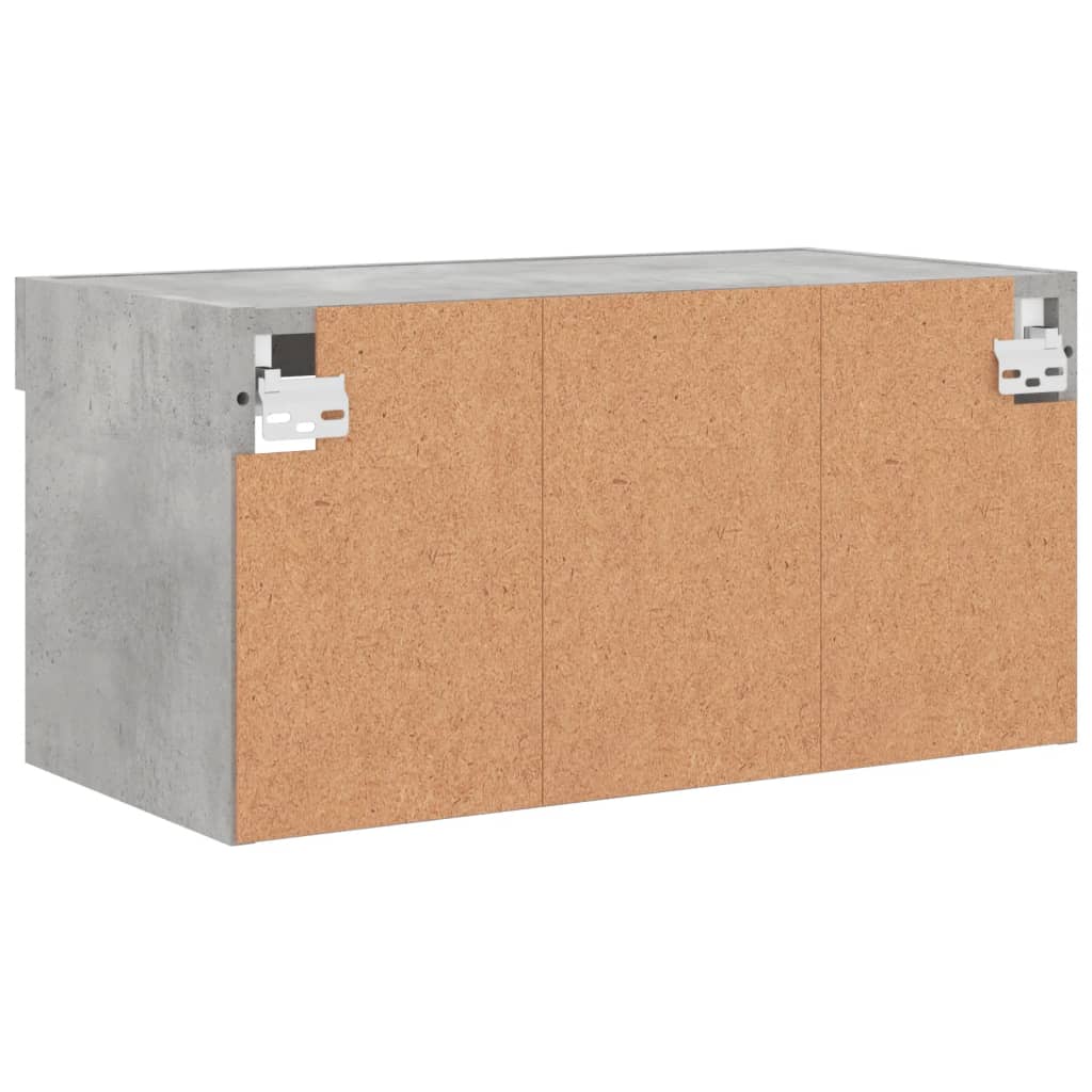 vidaXL Szafka pod TV, z oświetleniem LED, szarość betonu, 60x30x30 cm