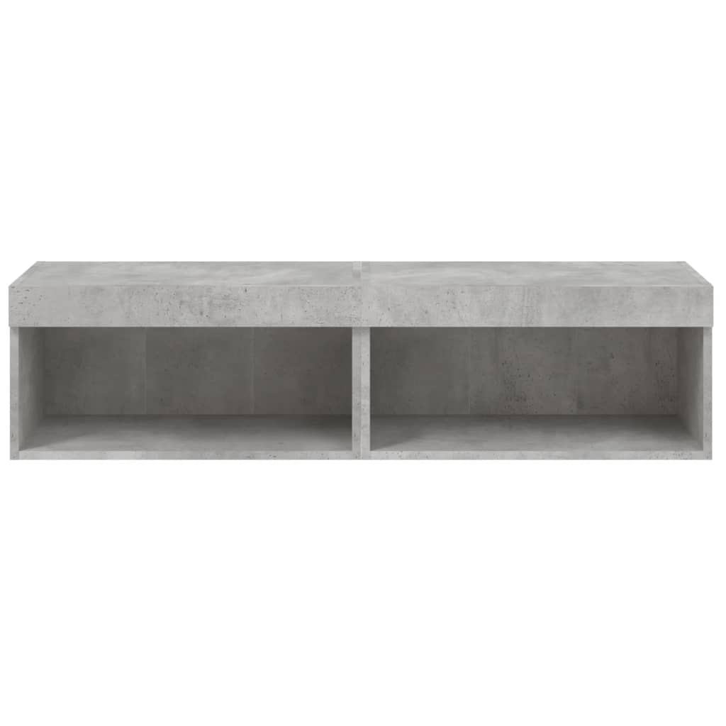vidaXL Szafki pod TV, z LED, 2 szt., szarość betonu, 60x30x30 cm