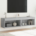 vidaXL Szafki pod TV, z LED, 2 szt., szarość betonu, 60x30x30 cm