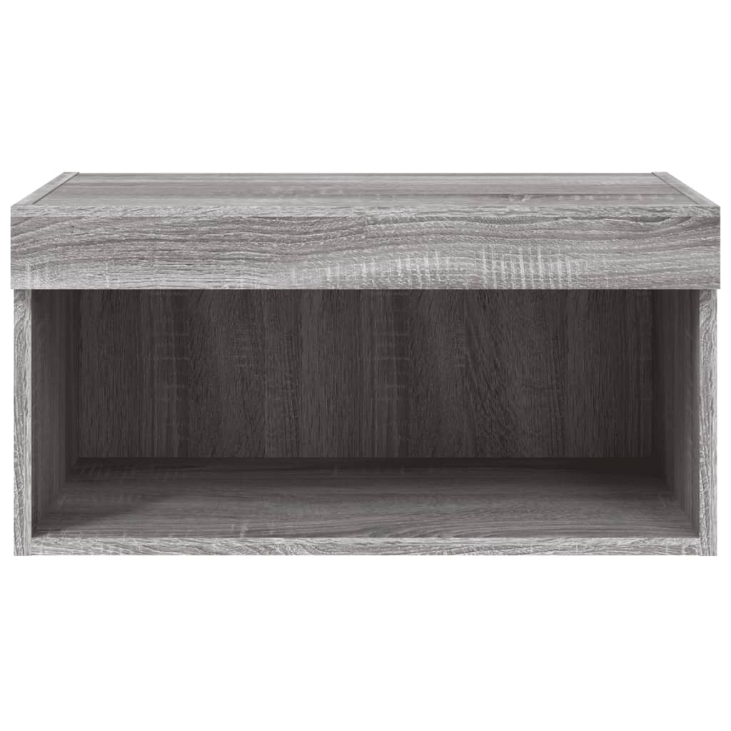 vidaXL Szafka pod TV, z LED, kolor szary dąb sonoma, 60x30x30 cm