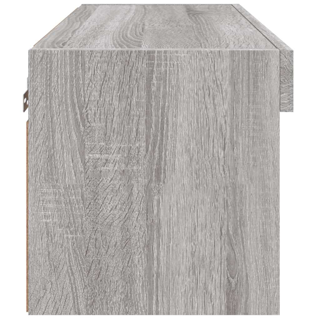vidaXL Szafka pod TV, z LED, kolor szary dąb sonoma, 60x30x30 cm
