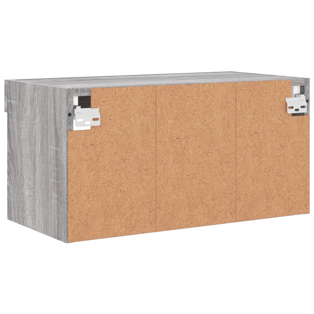 vidaXL Szafka pod TV, z LED, kolor szary dąb sonoma, 60x30x30 cm