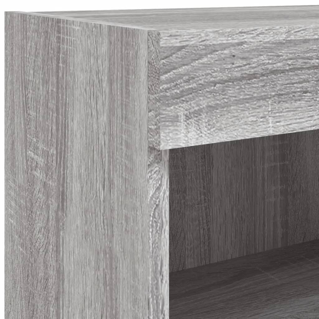 vidaXL Szafki pod TV, z LED, 2 szt., szary dąb sonoma, 60x30x30 cm