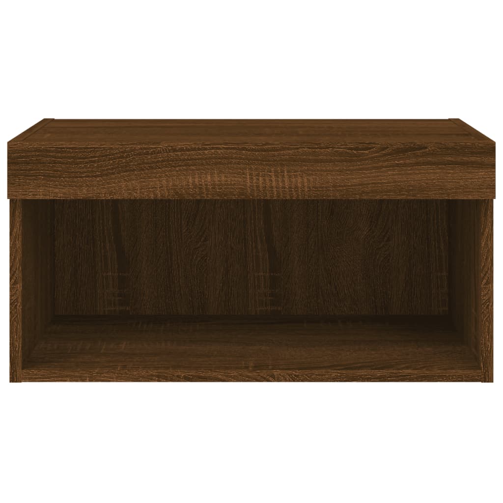 vidaXL Szafka pod TV, z LED, kolor brązowy dąb, 60x30x30 cm
