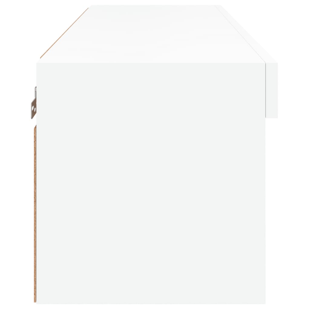 vidaXL Szafka TV z oświetleniem LED, biała, 80x30x30 cm